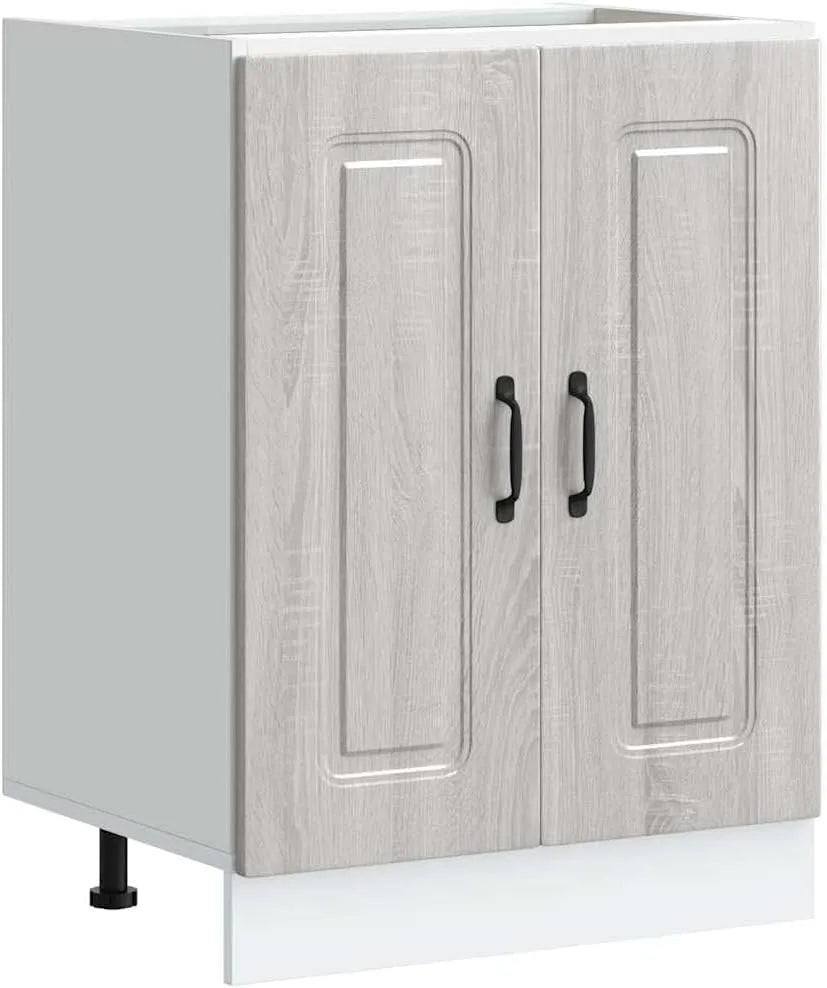 Szafka pod zlew i szafka kuchenna ze zlewemozmywak – 60 × 46 × 81, 5 cm, szary