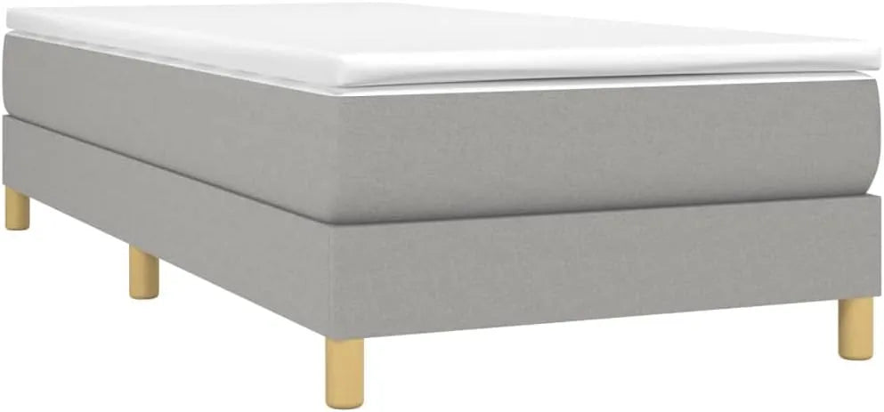 Łóżko kontynentalne z materacem: tapicerka materiałowa, 90 × 200 cm, tapicerka materiałowa