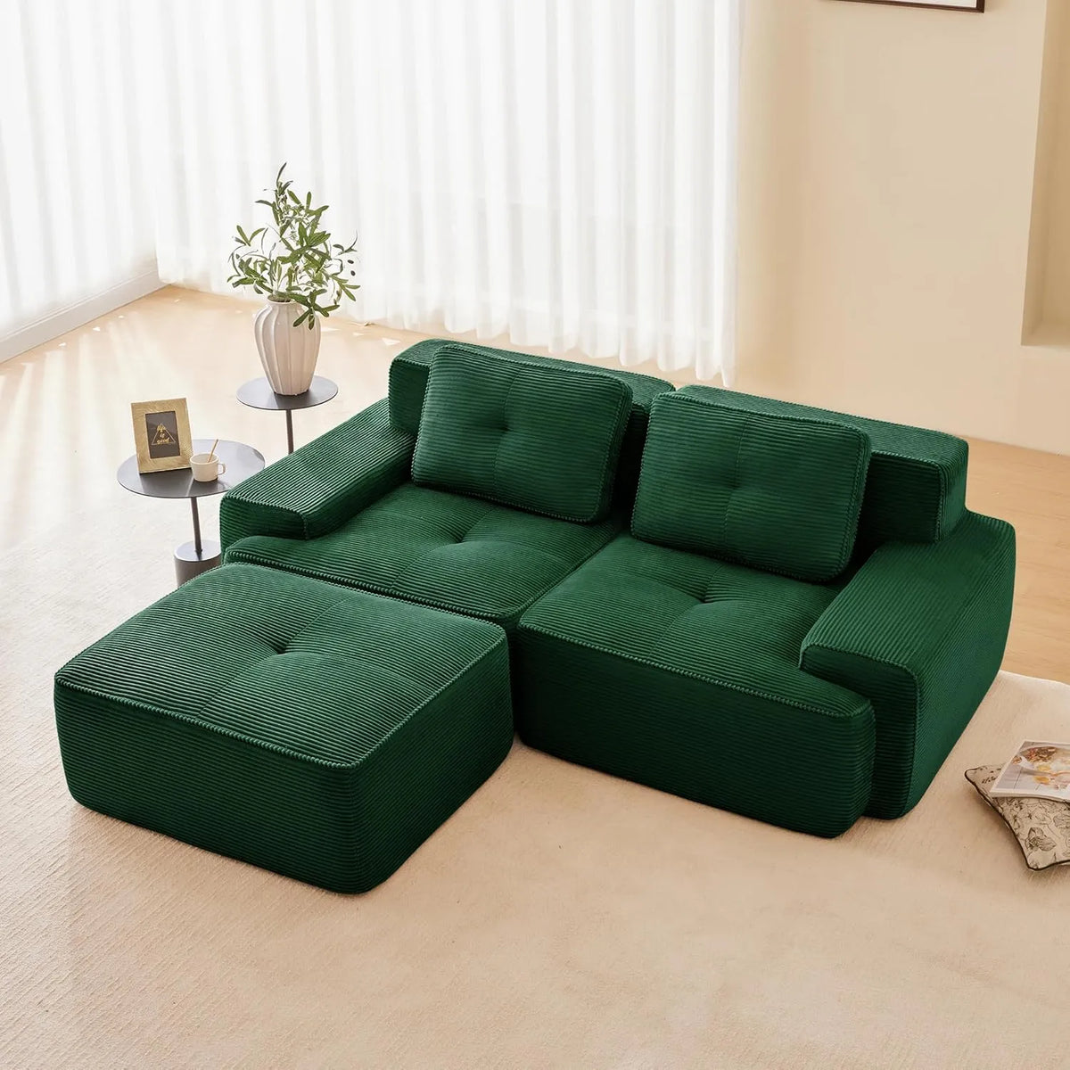 Sofa: w kształcie litery L, z podłokietnikami, 2-osobowa