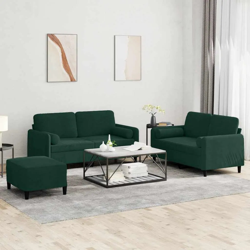 Sofa narożna – z poduszkami, tapicerka aksamitna, tapicerka materiałowa