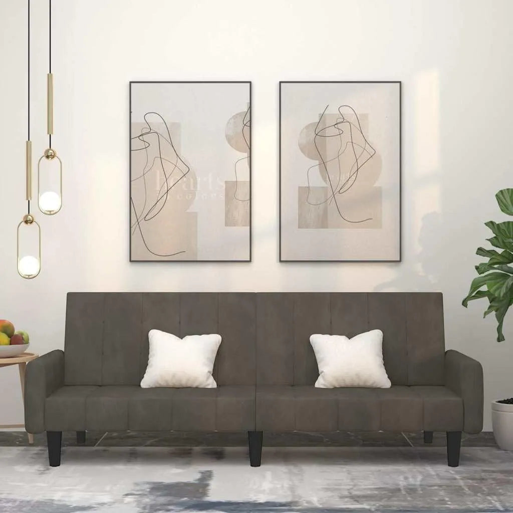 Sofa: z drewna, z funkcją spania, tapicerka aksamitna, 2-osobowa, 220 × 84, 5 × 69 cm