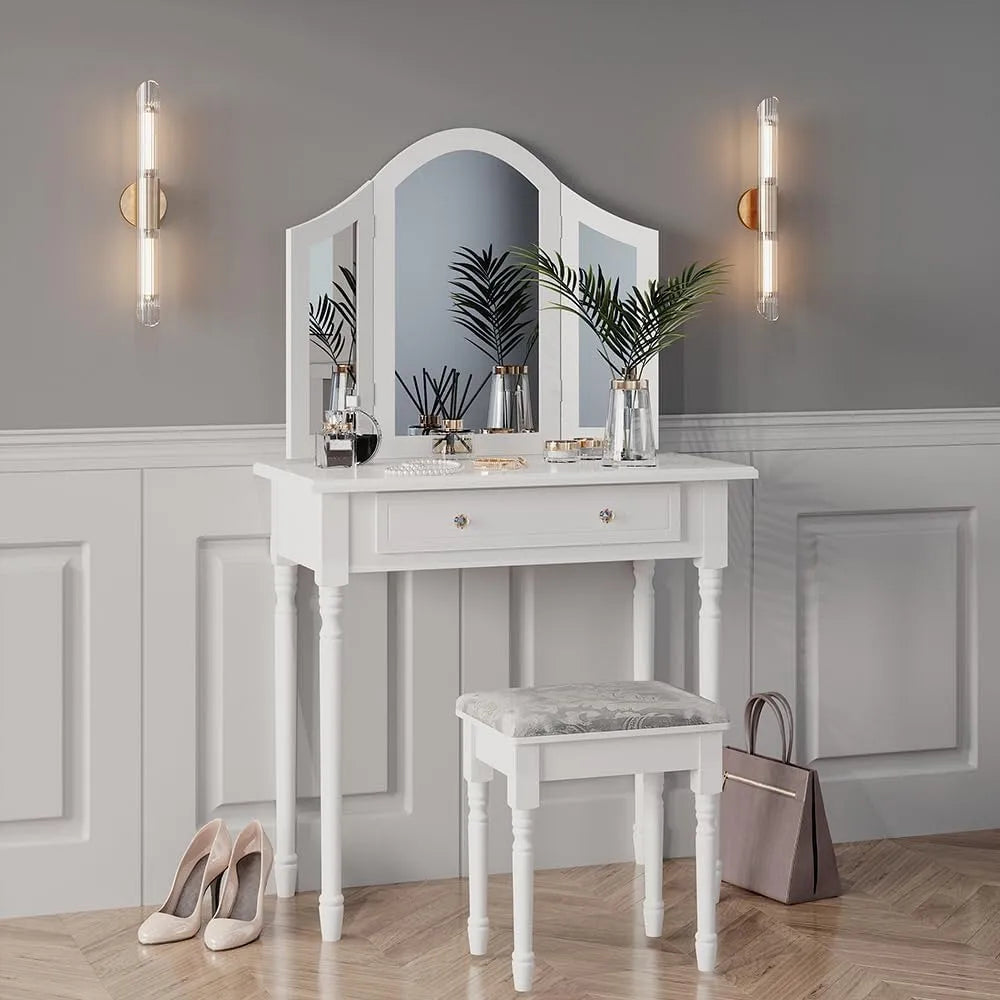 Vicco Stół do toalety 'Kate' — 80 cm, biały