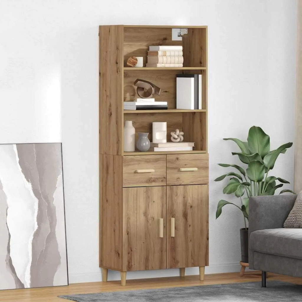Komoda i szafka do przechowywania – z drewna, z szufladami, 2 szufladami, 69, 5 × 34 × 180 cm