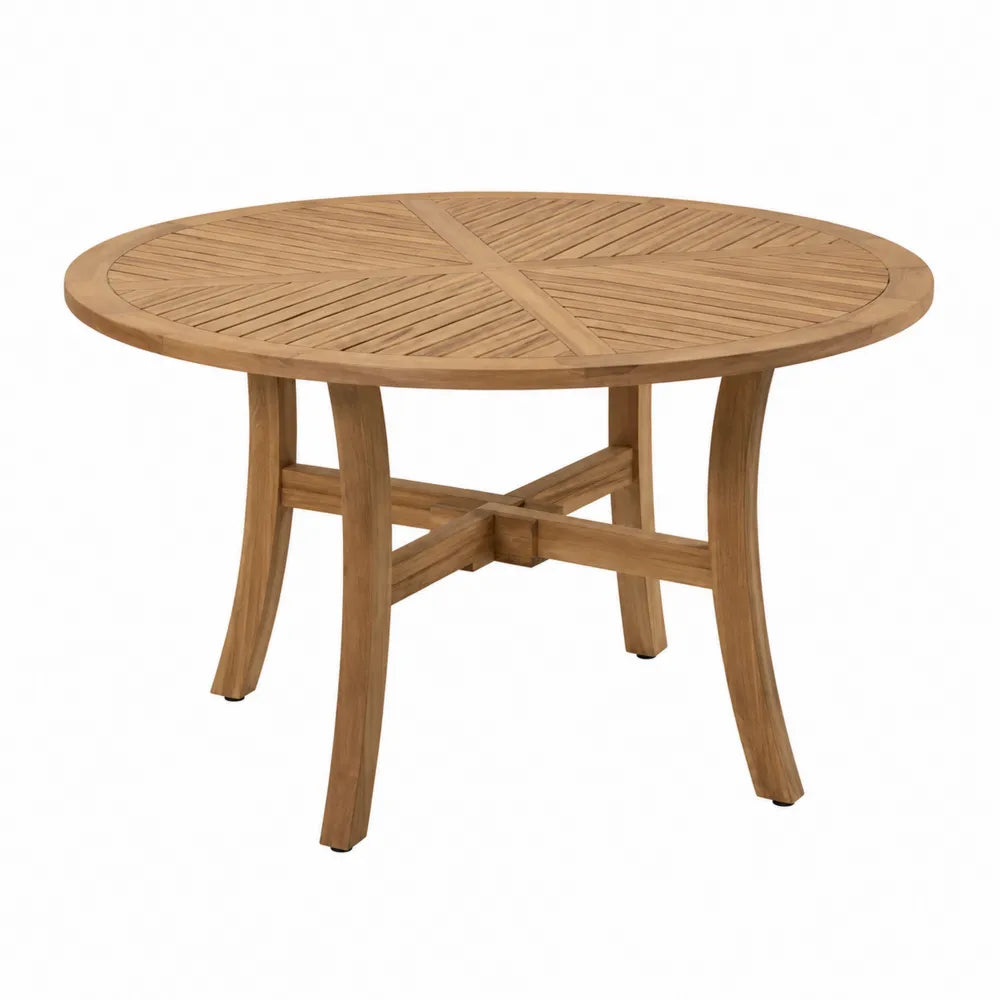Okrągły stół ogrodowy z drewna tekowego 120 cm
