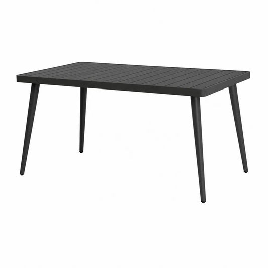 Stół ogrodowy prostokątny z aluminium 150x90 cm czarny