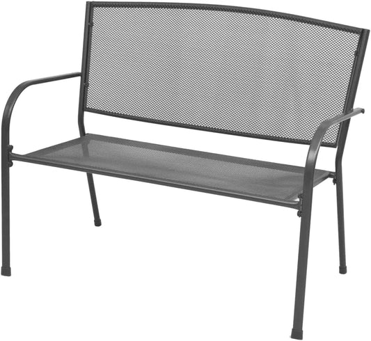 Ławka ogrodowa i ławka tarasowa – ze stali, wentylacja siatkowa, 108 cm