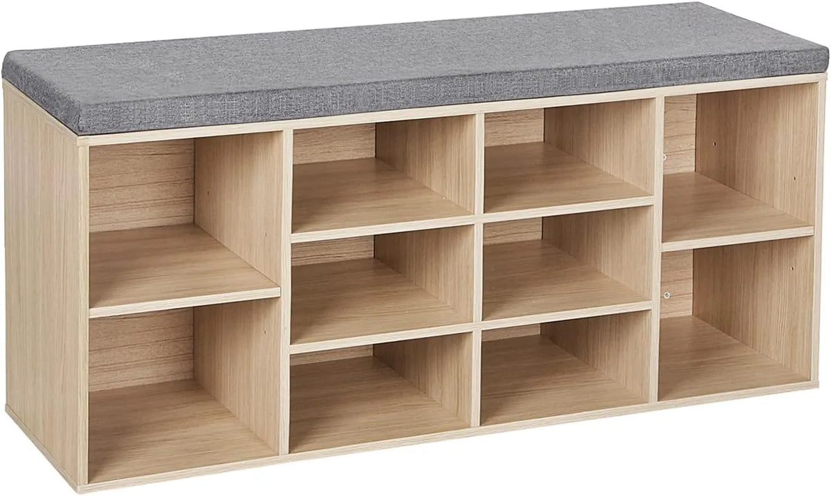 VASAGLE LHS10NL Ławka na buty: z poduszkami, 104 × 30 × 48 cm
