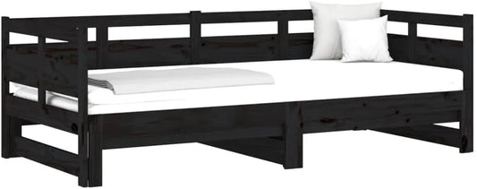 Sofa – z drewna, 90 × 190, czarny