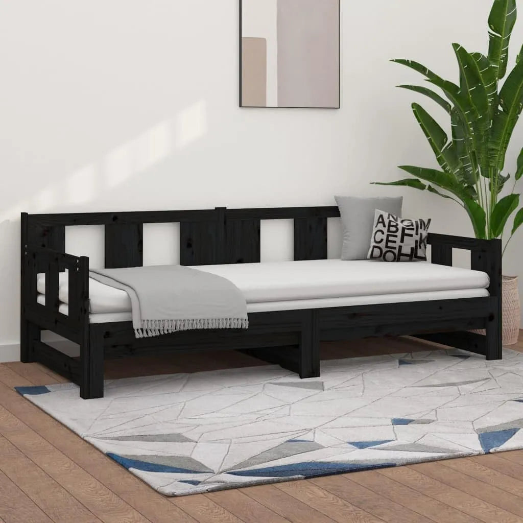 Sofa: z drewna, 80 × 200, czarny