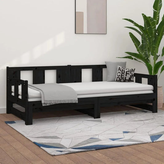Sofa: z drewna, 80 × 200, czarny