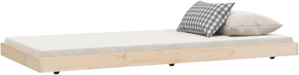 Rama łóżka i konstrukcja łóżka bez materaca: z drewna, 75 × 190 cm