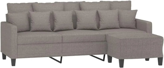 Sofa: tapicerka materiałowa, 3-osobowa, 180 cm, beżowy, tapicerka materiałowa