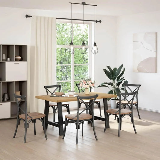 Stabilny stół do jadalni z nogami w kształcie litery A – z drewna, 160 × 90 cm, 160 × 90 × 75 cm, z litego drewna