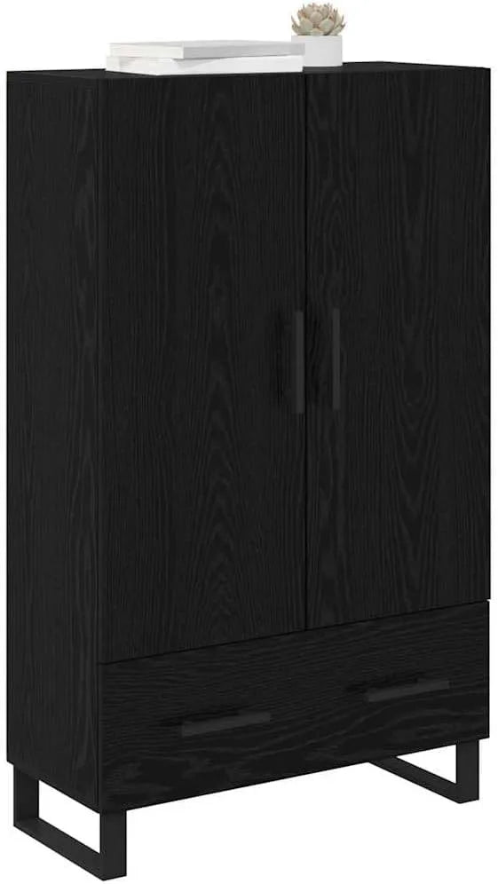 Komoda i szafka do przechowywania — z drewna, 69, 5 × 30 × 115 cm, czarny