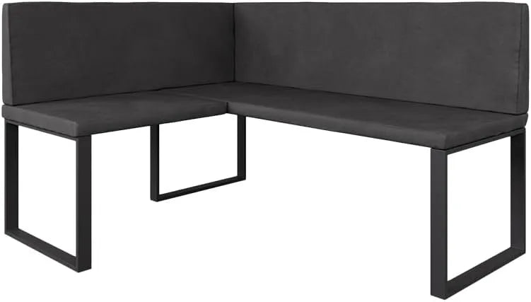 Vicco Ławka narożna do jadalni 'Ravon' – 120 × 150 cm, antracytowy