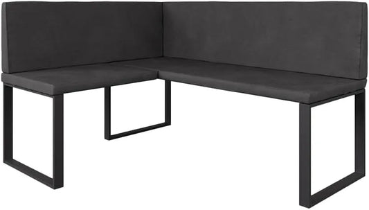 Vicco Ławka narożna do jadalni 'Ravon' – 120 × 150 cm, antracytowy