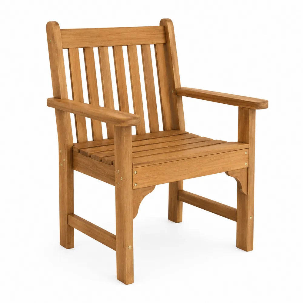 Krzesło ogrodowe z drewna teak 58x60x92 cm brązowe