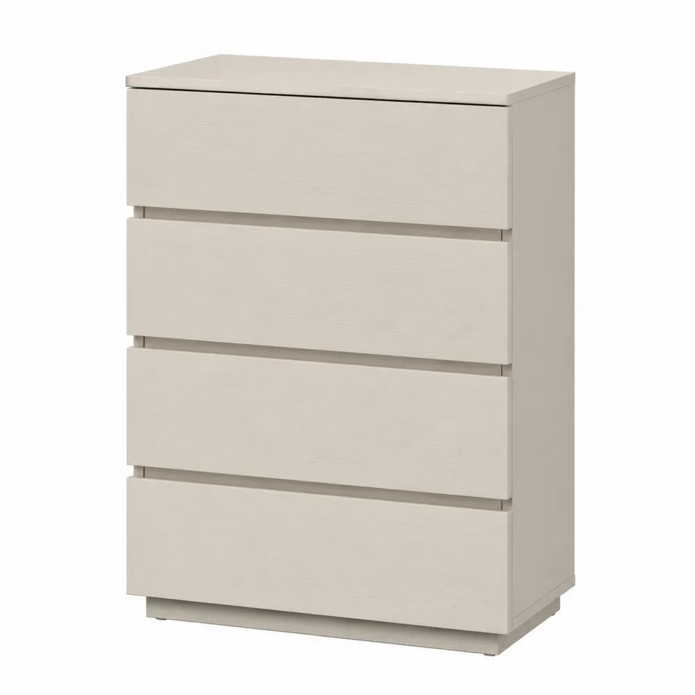 Komoda z płyty MDF, 4 szuflady, beżowa