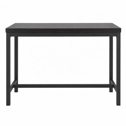 Biurko prostokątne czarne, stalowy stelaż, 120 cm x 60 cm x 75 cm
