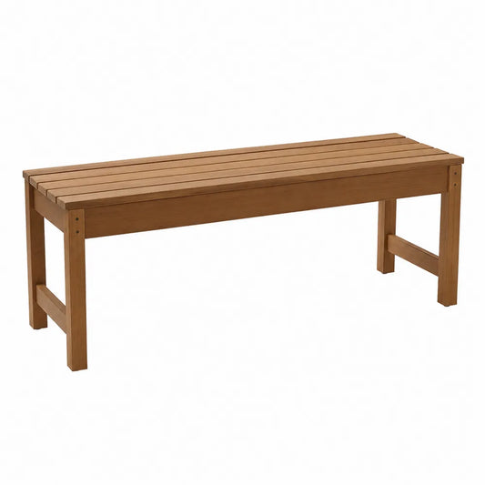 Ławka ogrodowa z drewna tekowego 120x35x45 cm brązowa